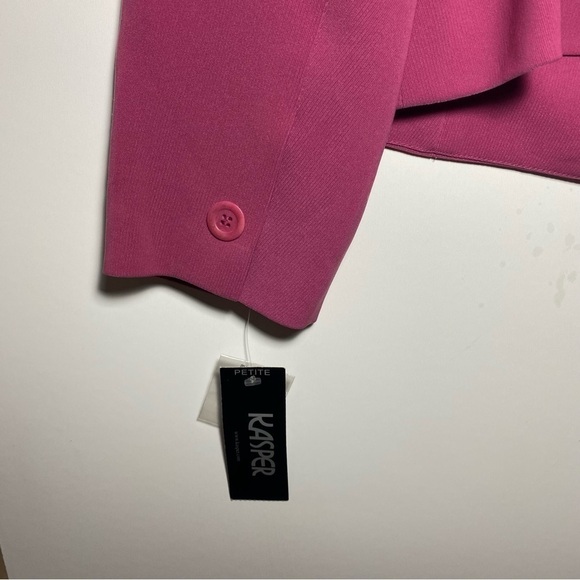 Kasper ASL Blaser Jacket w/ Button Down Font and Collar. Size 12P Color: Pink - Picture 8 of 15